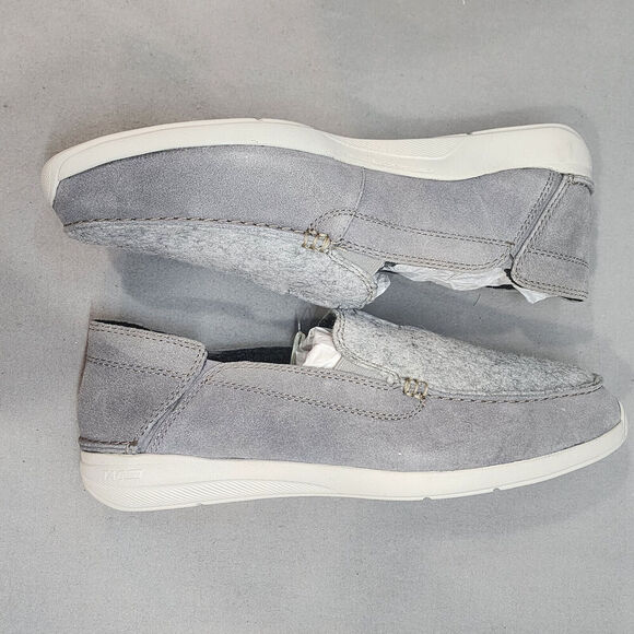 Clarks Gorwin Step Grey Suede Leather Washable Comfort Loafers Men's Size 10.5 - Picture 4 of 9